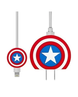 IPhone Silicone Charger Case Cover Compatible For 18-20W 360 Degree Full Protection Cover (Captain America)