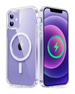 Back Cover Case for iPhone 12 Compatible with MagSafe | Camera Protection Transparent Back Case