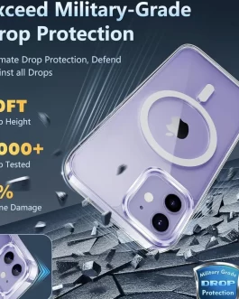 Back Cover Case for iPhone 12 Compatible with MagSafe | Camera Protection Transparent Back Case