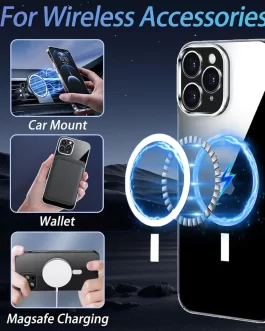 Back Cover Case for iPhone 12 Pro Compatible with MagSafe | Camera Protection Transparent Back Case