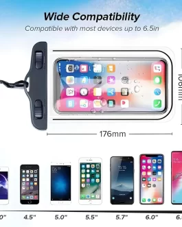Waterproof Phone Pouch For Pool And Beach,Underwater Transparent Dry Bag Compatible All Other Smartphones Upto 6.9 Inches(Pack Of 1)