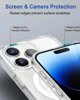 Cover for IPhone 16 Pro Max (6.9 inch) | Mag-Safe Wireless Charging | Designed with Magnetic Lock Shockproof Phone Bumper Transparent Back Case